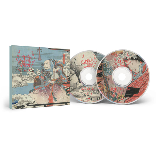 A CD case and two discs with traditional Japanese-style art. Features Sigh's logo and the album title "Shiki: Deluxe Edition." Released by Peaceville, from the band Sigh.